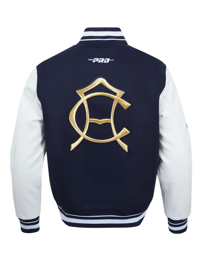 Club America Blue and White Wool Varsity Jacket