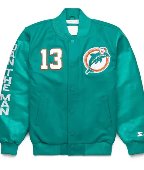 Dan Marino Aqua Varsity Jacket