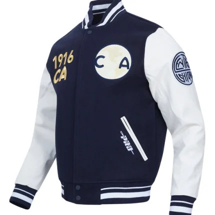 LIGA MX CLUB AMERICA PREMIUM MEN'S RIB WOOL VARSITY JACKET