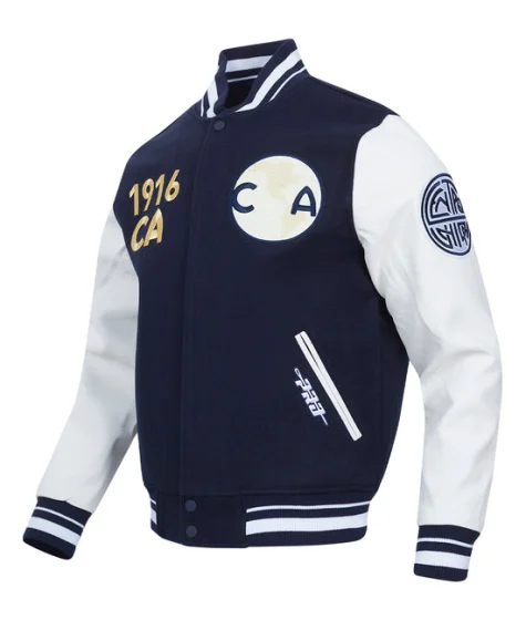 LIGA MX CLUB AMERICA PREMIUM MEN'S RIB WOOL VARSITY JACKET