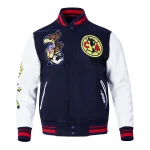 LIGA MX CLUB AMERICA STADIUM MEN'S RIB WOOL VARSITY JACKET