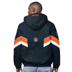 NFL OVO x Starter Navy Chicago Bears Sideline Full-Snap Puffer Jacket