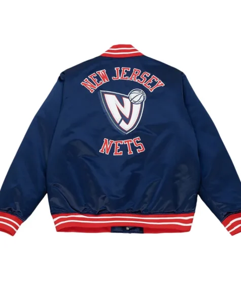 New Jersey Nets Navy B;lue Bomber Jacket