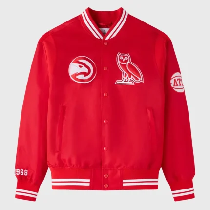 OVO Atlanta Hawks Red Jacket