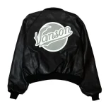 Vanson Brooklyn Dodgers Leather Jacket Black