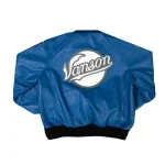 Vanson Brooklyn Dodgers Leather Jacket blue