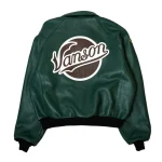 Vanson Brooklyn Dodgers Leather Jacket green