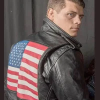 wwe cody rhodes us flag jacket