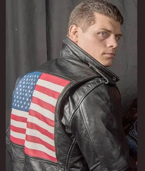 wwe cody rhodes us flag jacket
