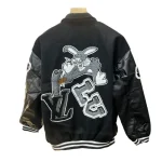 Bunny LV Black Varsity Jacket