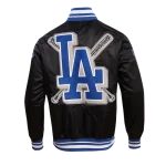 MLB Los Angeles Dodgers Mashup Black Satin Jacket