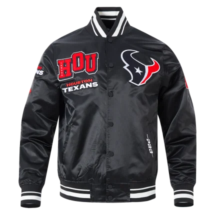 NFL Houston Texans Black Varsity Jacket