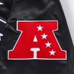 NFL Houston Texans Black Varsity Jacket logo