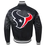 NFL Houston Texans Logo Black Varsity Jacket