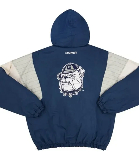 Navy 1990’s Georgetown Hoyas Pullover Half-Zip Jacket