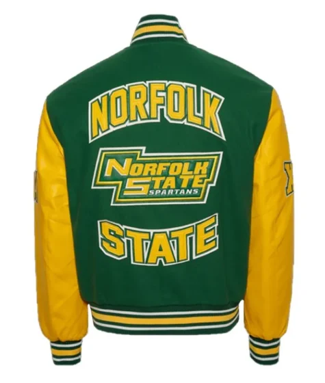 Norfolk State University Cropped Varsity Jacket womens
