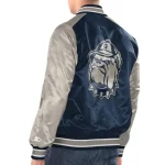 Renegade Georgetown Hoyas Navy Gray Satin Varsity Jacket