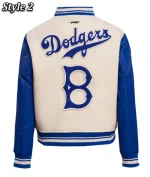 Retro Classic Brooklyn Dodgers Varsity Jacket white