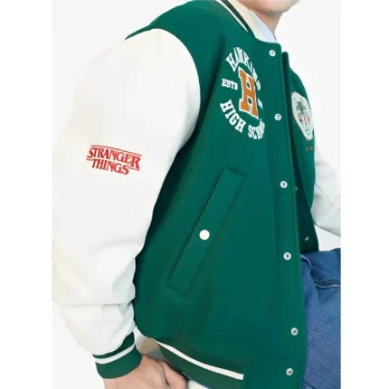 Stranger Things Hawkins Stadium Varsity Jacket 80s inspired