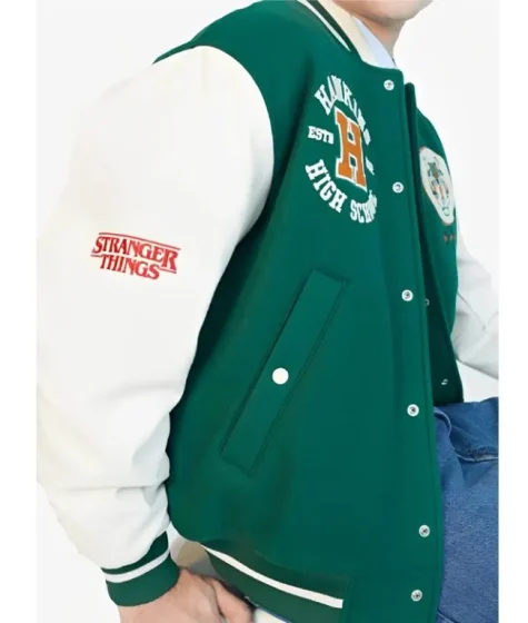 Stranger Things Hawkins Stadium Varsity Jacket 80s inspired