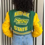 Women’s Norfolk State University Varsity Jacket Green