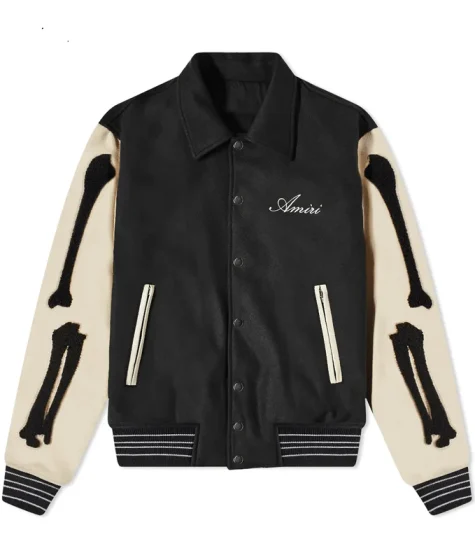 Amiri Bones Wool Varsity Jacket