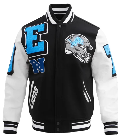 Detroit Lions Mashup Rib Varsity Jacket