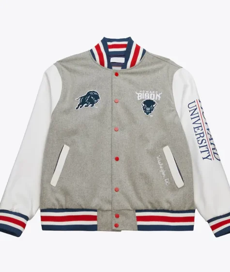Howard Bison Homecoming Varsity Gray Jacket