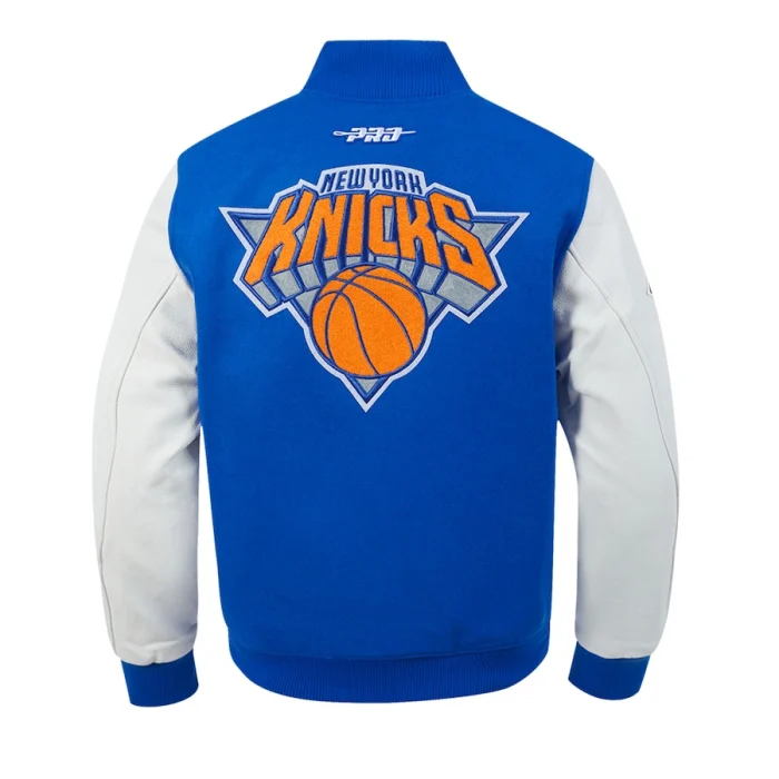 Men's New York Knicks Wool Blue Varsity Jacket