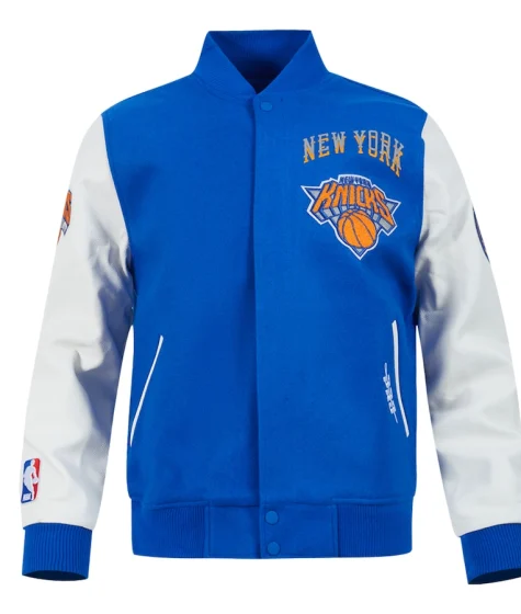 Men's New York Knicks Wool Varsity Jacket New