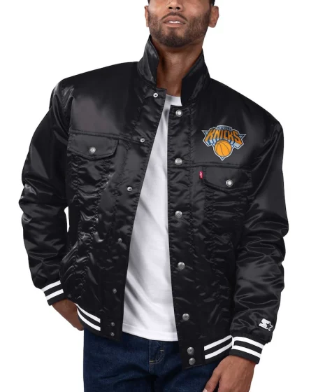 New York Knicks Starter Trucker Satin Jacket