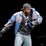 Super Bowl 2025 Gloria Kendrick Lamar Blue Jacket