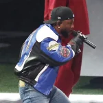 Super Bowl 2025 Kendrick Lamar Blue Leather Jacket