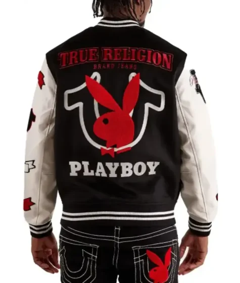 True Religion Playboy Varsity Black Jacket