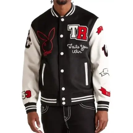 True Religion Playboy Varsity Jacket