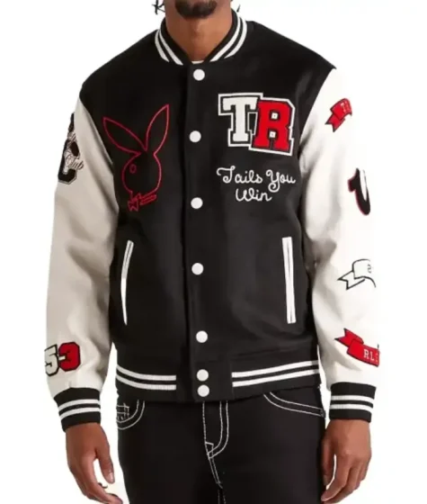 True Religion Playboy Varsity Jacket
