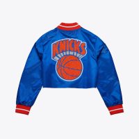 Women's New York Knicks Blue Cropped Jacket