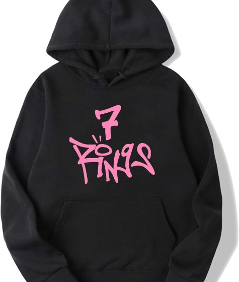 7 Rings Ariana Grande Hoodie Black