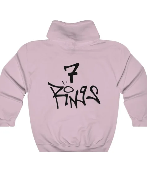 7 Rings Ariana Grande Hoodie Pink