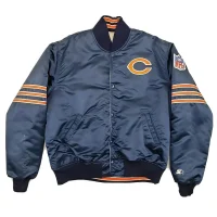 90s Chicago Bears Jacket Navy Blue