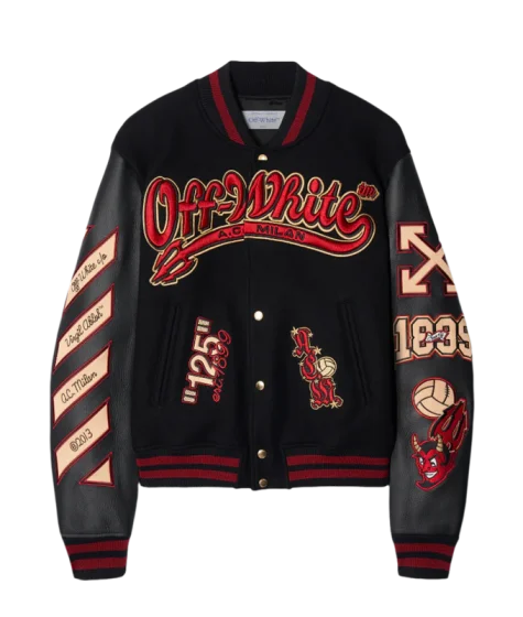 AC Milan X Off White Varsity Jacket