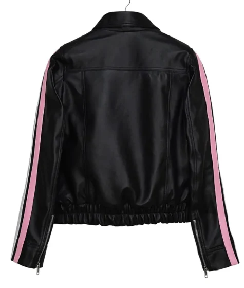 Arcana Archive Diddi Moda Pink Bow Leather Jacket For Sale