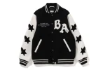 BAPE White Varsity Bomber Jacket