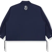 Bape Black Oversized Coach Navy Jacket