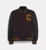 Coach C Brown Varsity Jacket