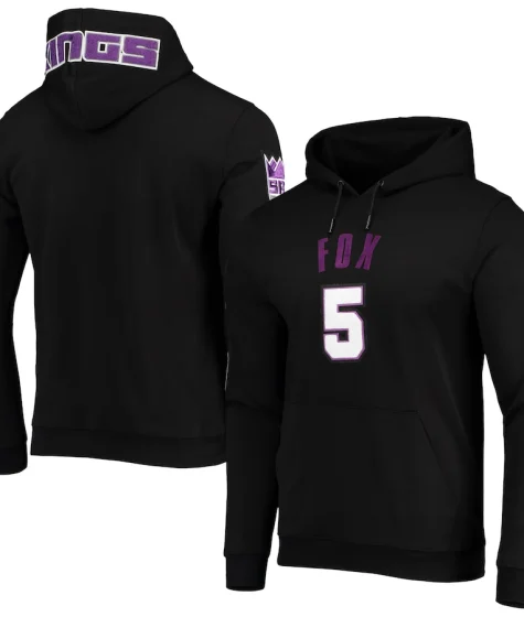 De'Aaron Fox Black Pullover Hoodie