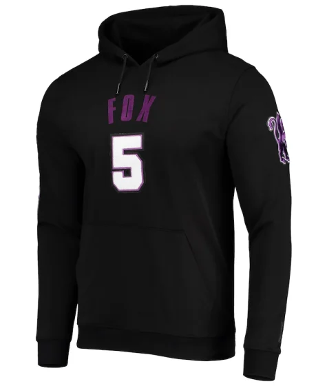De'Aaron Fox Black Pullover Hoodie New