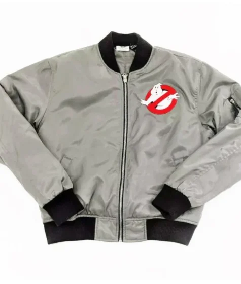 Ghostbusters Gray Bomber Jacket