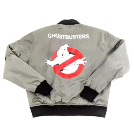 Ghostbusters Gray Bomber Jacket For Unisex
