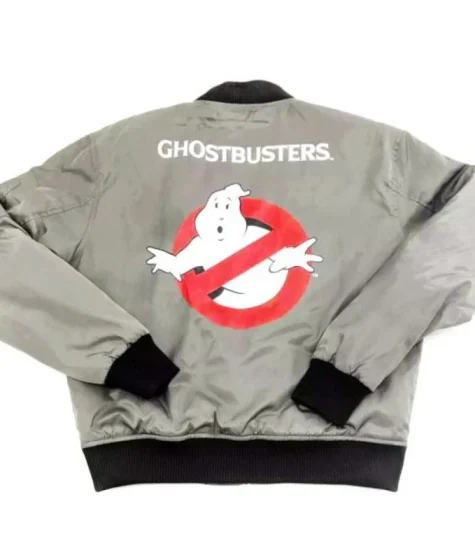 Ghostbusters Gray Bomber Jacket For Unisex